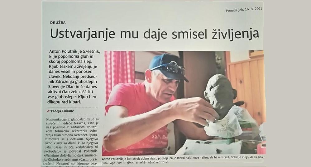DNEVNIK: Prispevek o članu Združenja DLAN Antonu Polutniku