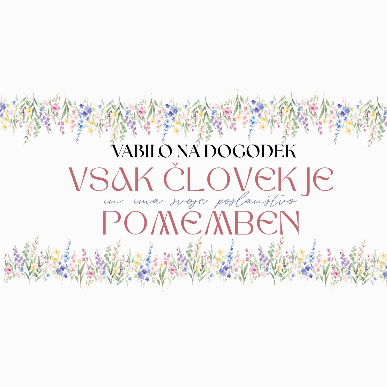 VABILO NA DOGODEK: Predavanje z naslovom “Vsak človek je pomemben in ima svoje poslanstvo”