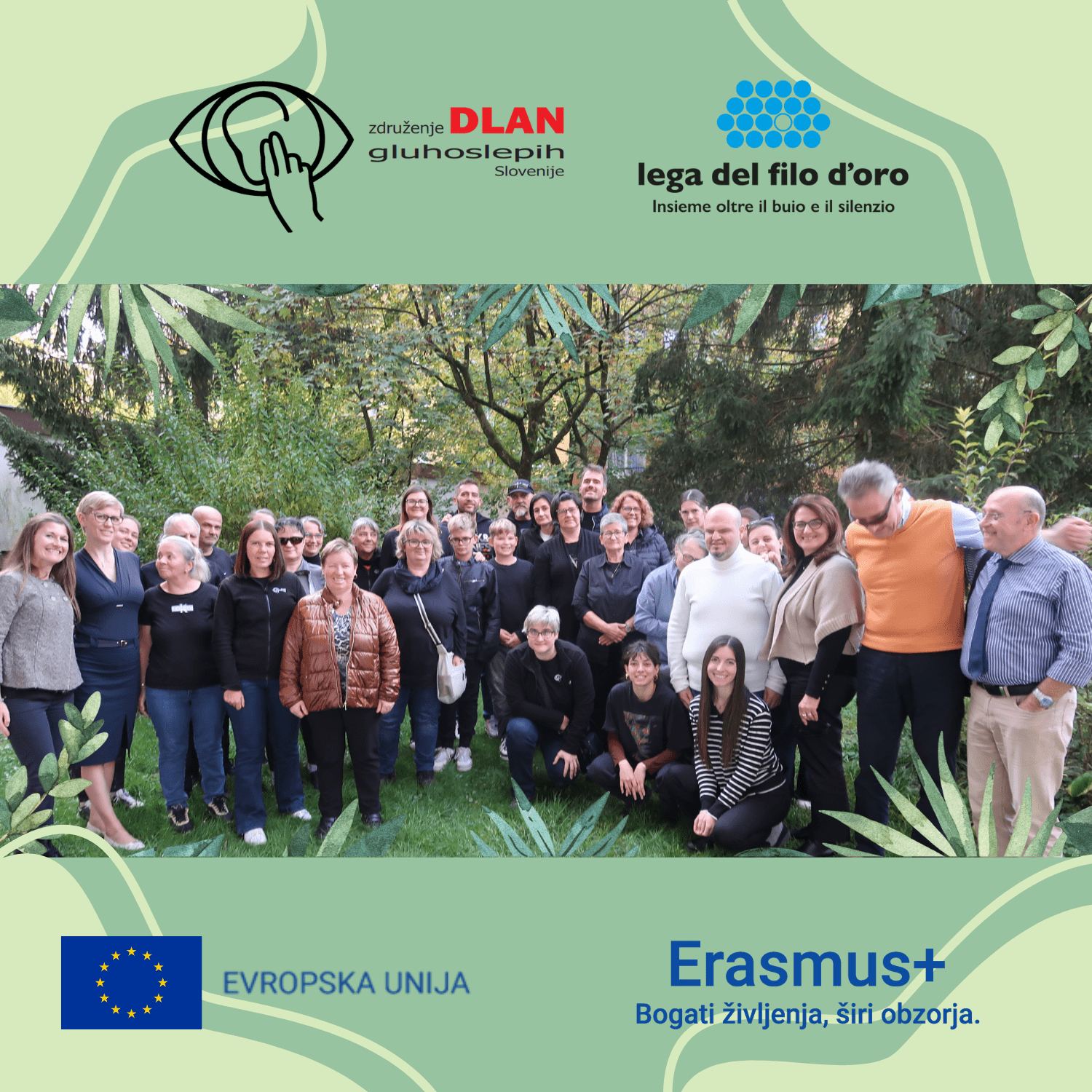 International Cooperation Erasmus+: Association of the Deafblind of Slovenia DLAN and Lega del Filo d’Oro, Italy